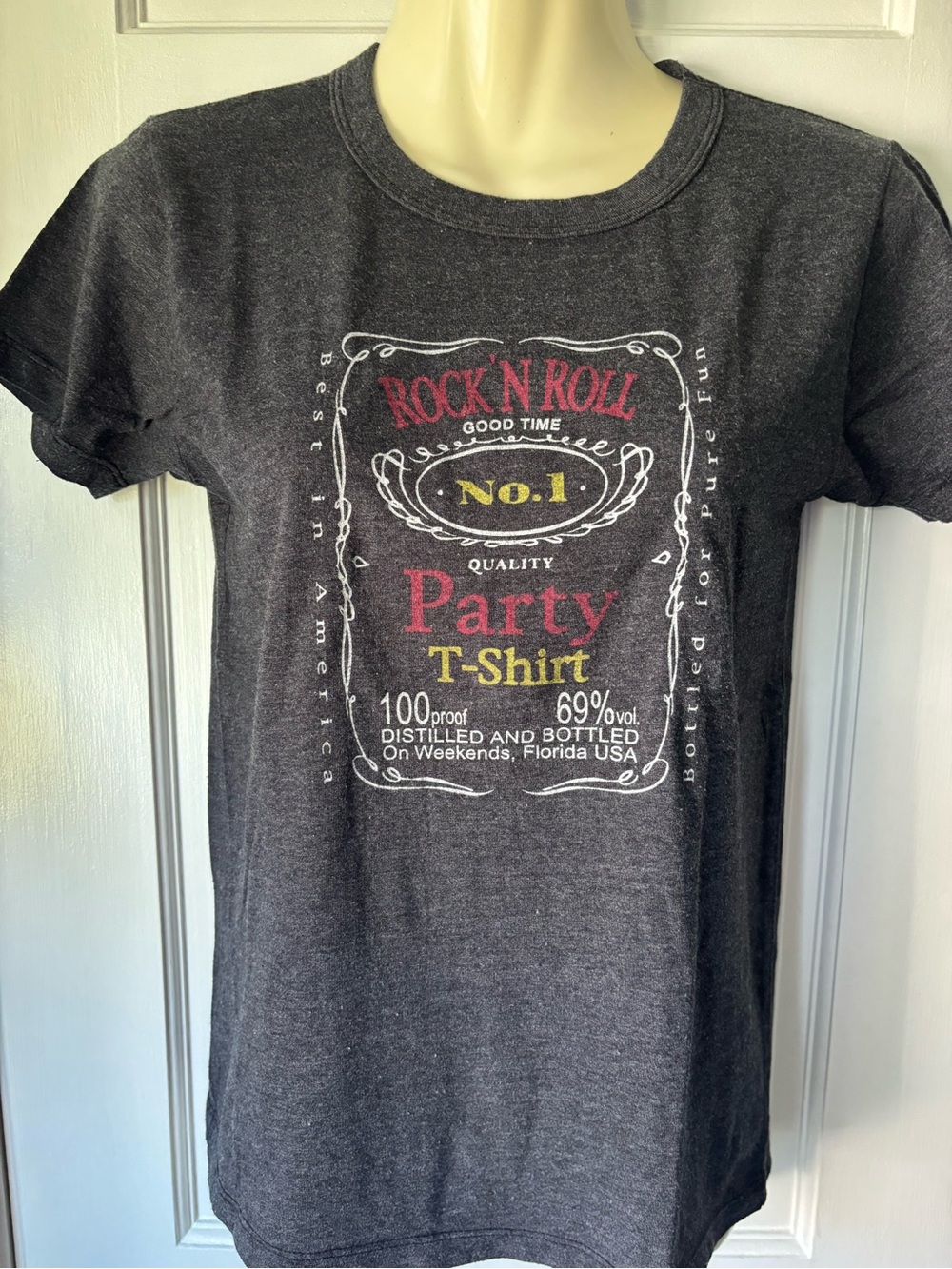 Vintage Urban Renewal Charcoal Graphic 'Rock N Roll' Party T-Shirt, size L